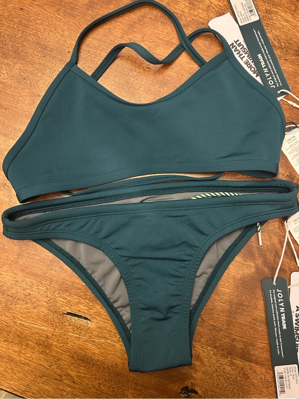 Jolyn Teal Green Two-Piece Bikini Set